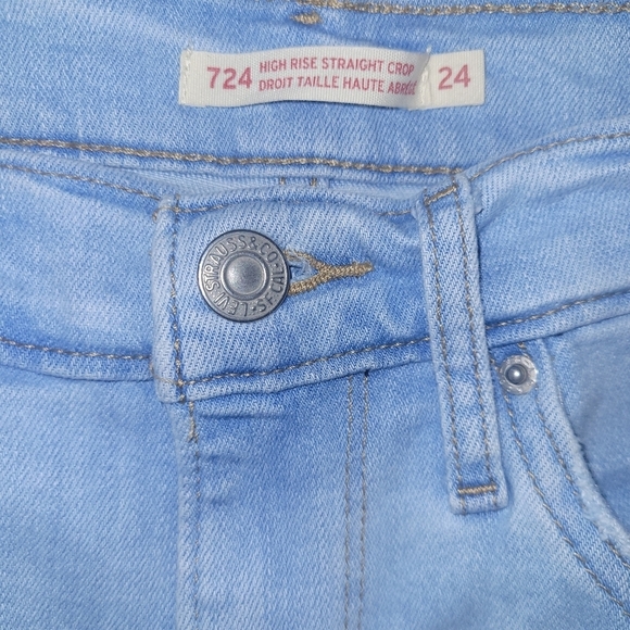 Levi's 724 High Rise Straight Cropped Jeans - Picture 2 of 5